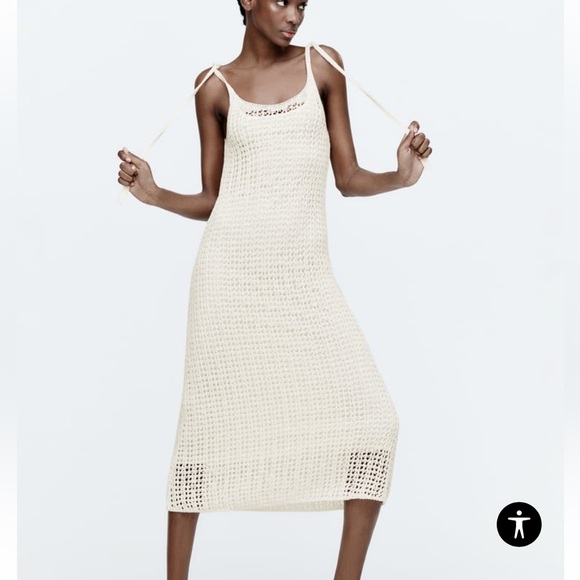 Zara Dresses & Skirts - Zara crochet midi dress